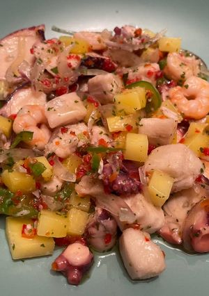 Una foto de Ceviche al estilo venezolano