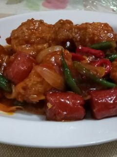 Foto resep Ayam dan sosis Asam Manis