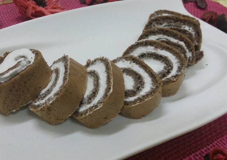 Steps to Prepare Perfect Stovetop Whole Wheat Chocolate Swiss Rolls…..#HealthyJunior