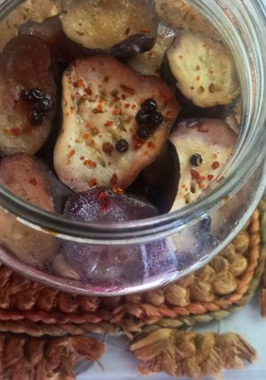 Una foto de Berenjenas al escabeche