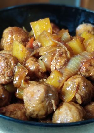 Foto resep Semur Bola daging asam manis #festivalresepasia