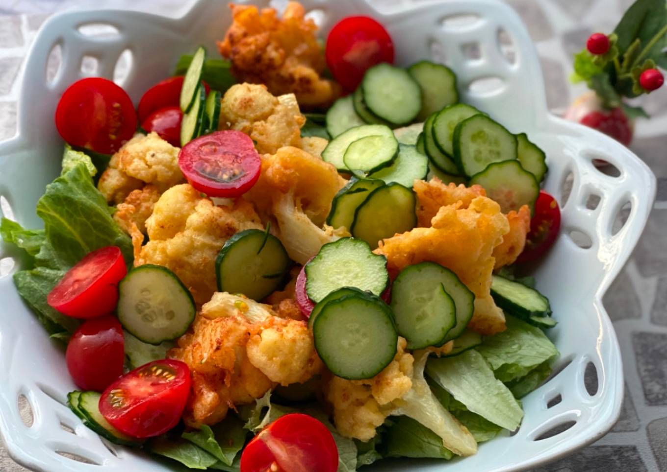 Cauliflower Karaage Salad