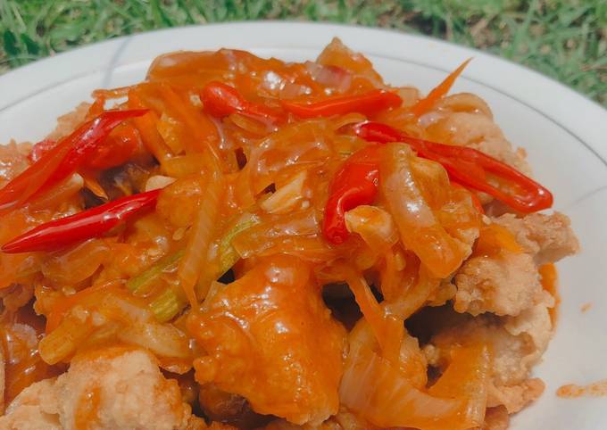 Langkah Mudah untuk Membuat Asam manis ayam tepung, Enak