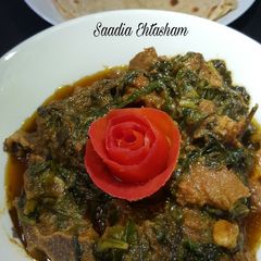 A picture of Palak gosht.