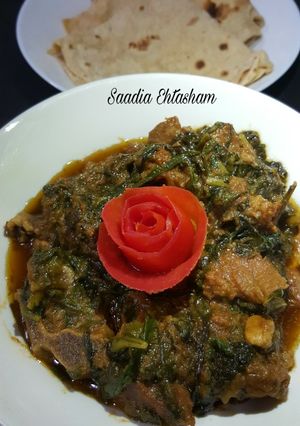 A picture of Palak gosht.