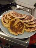 Pancakes saludables avena, plátano, manzana delicioso 🍌🍎🥞