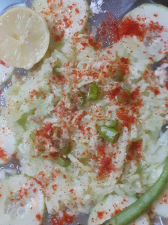 A picture of Cucumber and ginger kachumer.