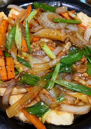 鐵板豆腐 的食譜成品照片