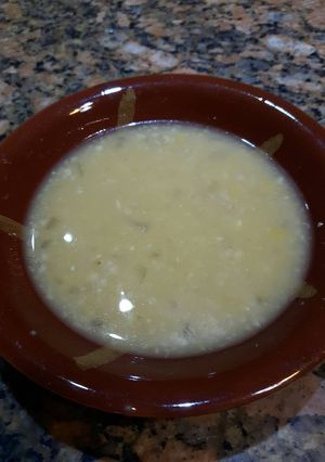 A picture of Oat Soup with vegetable stock.