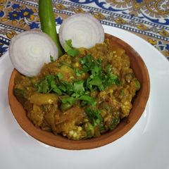 A picture of Brinjal bharta.
