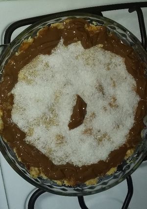 Una foto de Tarta de coco con dulce de leche