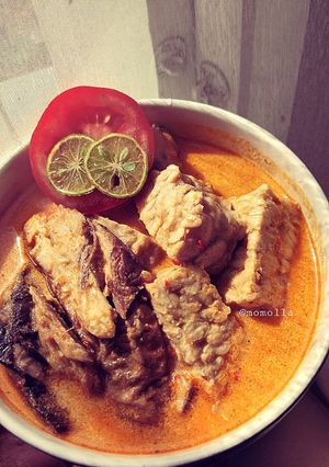 Foto resep Jangan Santen Tempe Iwak Pe (ikan pari)