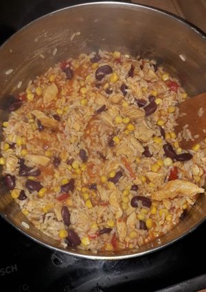 Mexikói rizses hús recept fotója