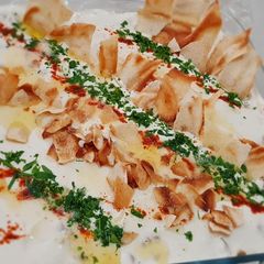 A picture of Hummus Fatteh #mycookbook.