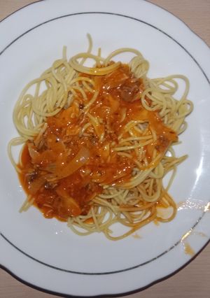 Foto resep Spaghetti bolognese ayam suwir