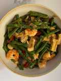 Tumis Kacang Panjang Udang dan Tahu