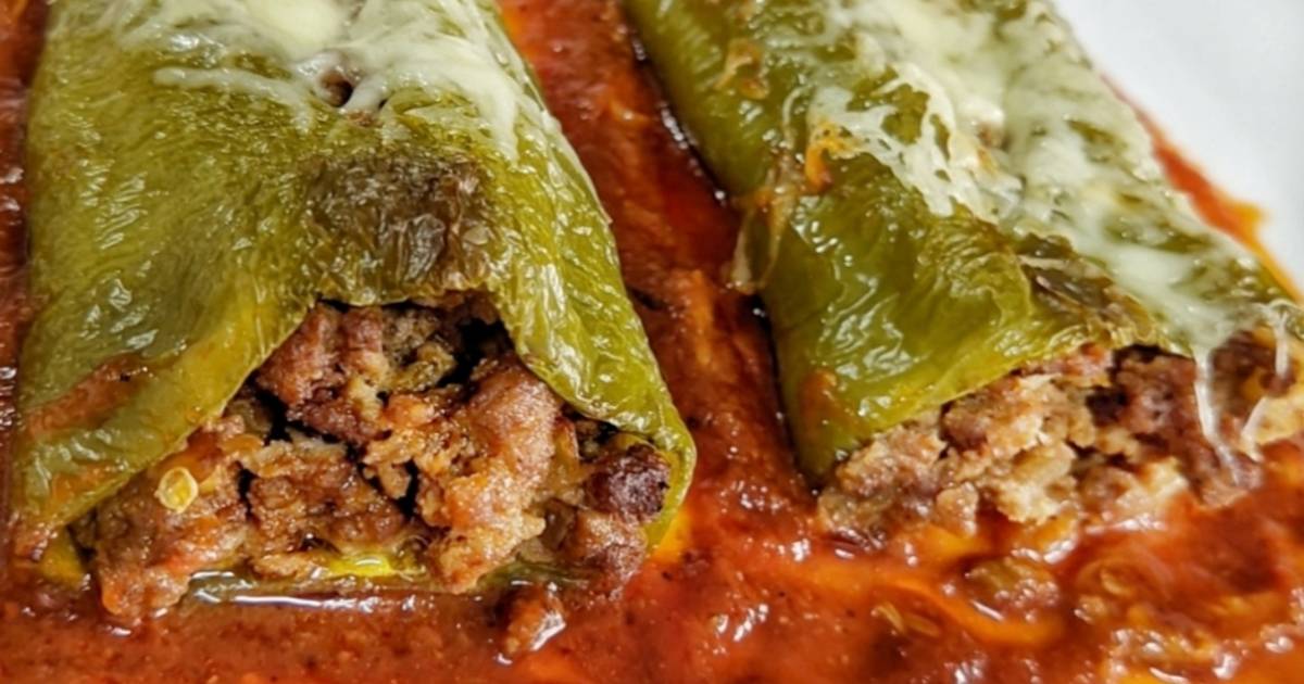 Pimientos Italianos Rellenos Con Carne Receta De Sandra M Cookpad