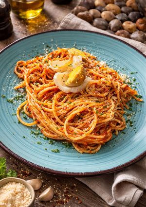 Una foto de Espaguetis completos en Thermomix