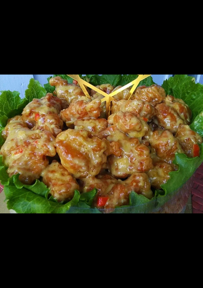 Foto resep Salted Egg Chicken / Ayam Saus Telur Asin