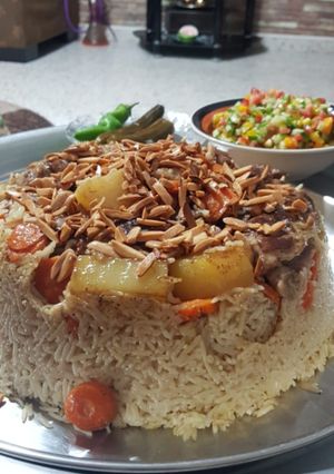 صورة لوصفة مقلوبة لحمة لا يعلى 😋❤