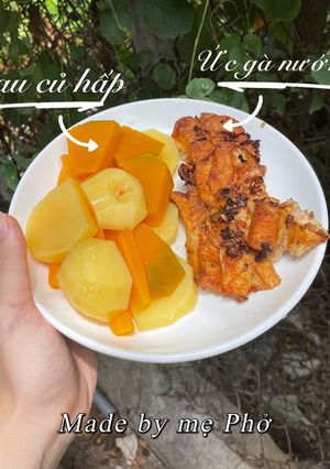 Hình của món Ức gà nướng.