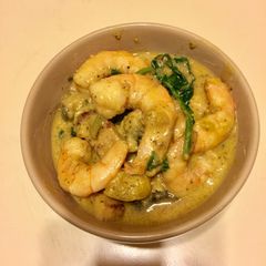 A picture of Ginataang Gulay (with pork and shrimp).
