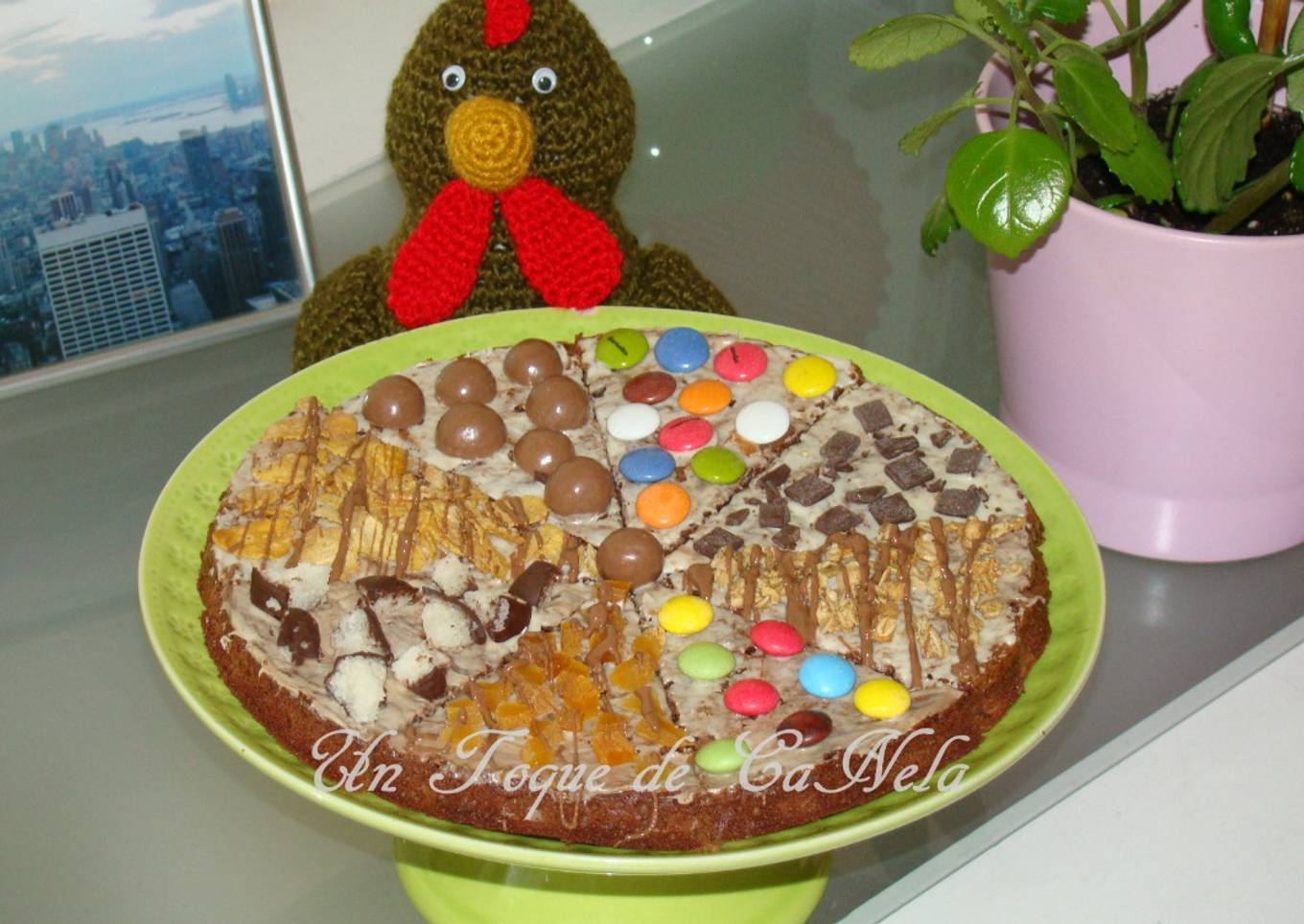 Pizza brownie de nutella