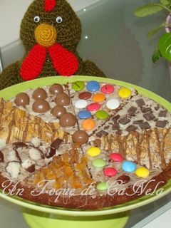 Una foto de Pizza brownie de nutella