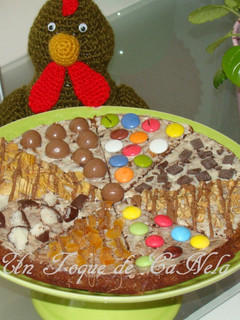 Una foto de Pizza brownie de nutella