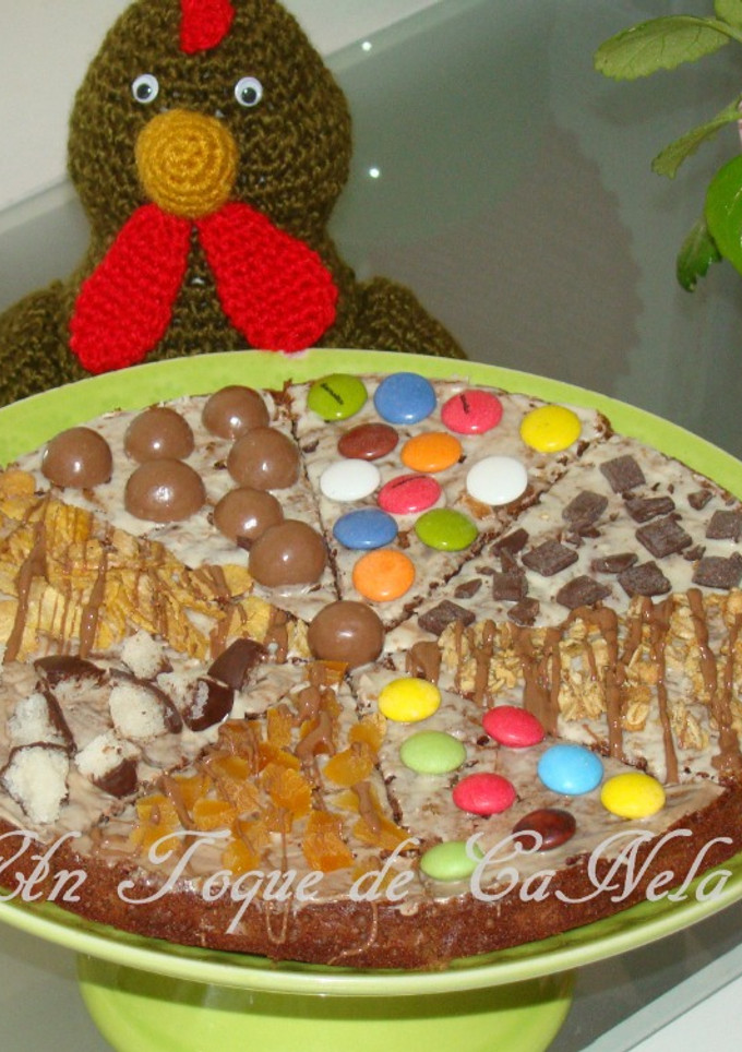 Una foto de Pizza brownie de nutella