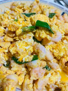 現剝海蝦仁炒蛋 的食譜成品照片