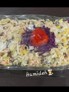 عکسی از دستور سالاد کلم سفید و کشمش 🥬