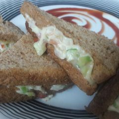 A picture of Mayo veg sandwich| Easy to make Tasty to eat.😍.
