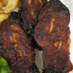 A picture of My Marinated Pork loin Chops.