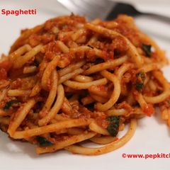 A picture of Vegetarian Spaghetti Bolognese.