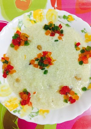 A picture of Rice dryfruits kheer.