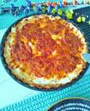 Karfiol pizza chorizóval mozzarellával gluténmentesen