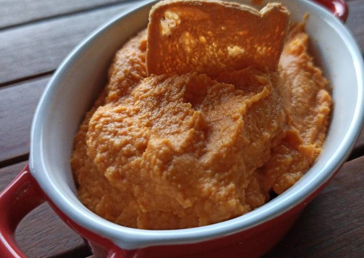 Hummus de pimiento y zanahoria