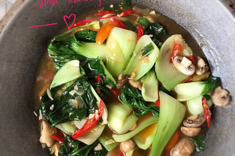 Langkah Mudah untuk Membuat Cah PokCoy Jamur Kancing Enak Dan Mudah