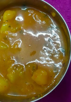 A picture of Aloo ki sabzi.