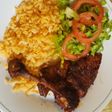Pierna y muslo de pollo enchilado