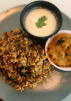 A picture of Soya Keema Biryani.