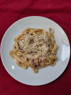 Foto resep Fettuccine Chicken Mushroom Super Creamy Ala Rumahan