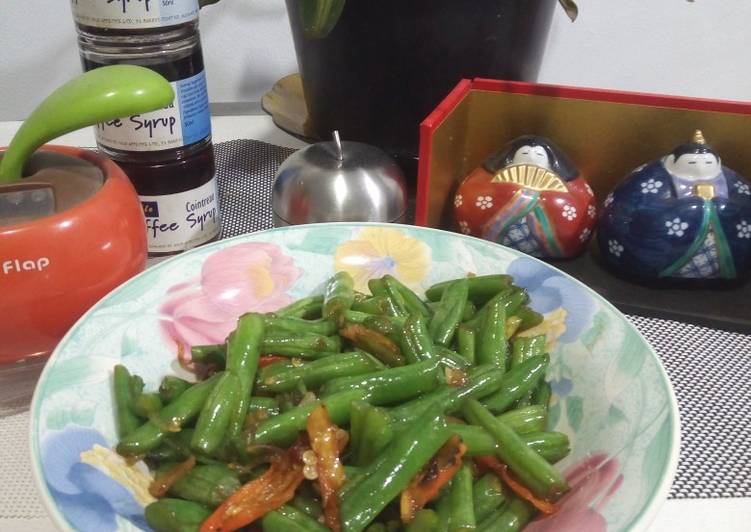 Resep Tumis Buncis Saus Tiram Ala Dapur Saya😍 yang nikmat