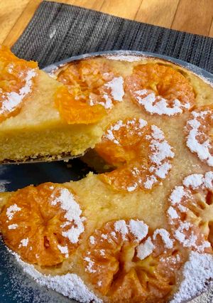 Una foto de Bizcocho húmedo de mandarinas
