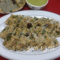 Suji or Rava Dhokla A picture of Suji or Rava Dhokla.