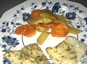 Una foto de papa y camote al horno
