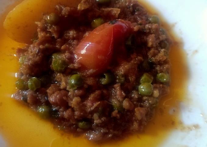 Recipe of Super Quick Homemade Matar qeema