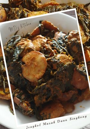 Foto resep Jengkol Masak Daun Singkong