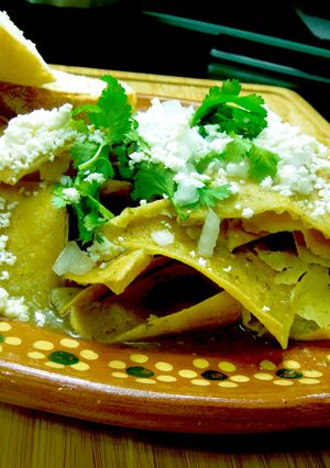 Una foto de Chilaquiles verdes